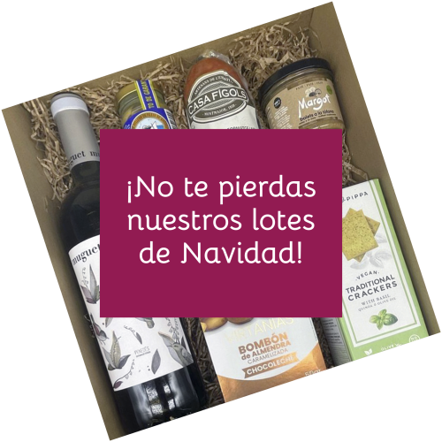 Foto de uno de los lotes de Navidad de La Calaixera